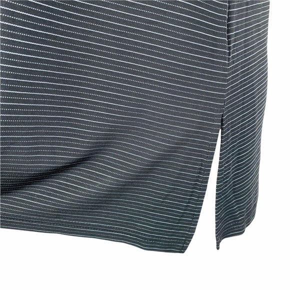 New York & Co.‎ Pinstriped Side Slit Blouse Women's XS Black Gray Sleeveless - Picture 5 of 8